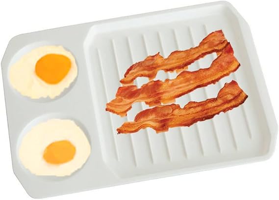 Microwave Bacon and Egg Cooker Bacon Baking Tray Bacon Baking Utensils Microwave Oven Baking Dish