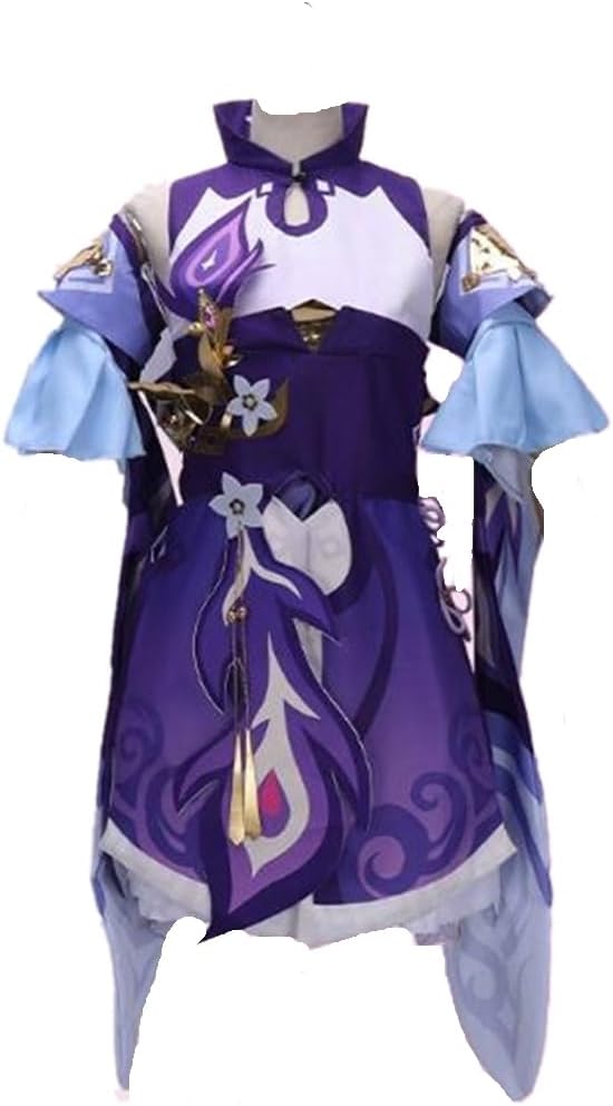 Keqing Ke qing Genshin Impact Cosplay Costume Uniform Dress Suit Coat Custom Made Props Anime W4033