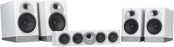 Jamo S7-17HCS Home Cinema System, Grey Cloud - Delivers High-Resolution, Room-Filling Sound - Includes Two S7-15B Bookshelf Speakers, Two S7-17B Bookshelf Speakers & One S7-43C Center Channel