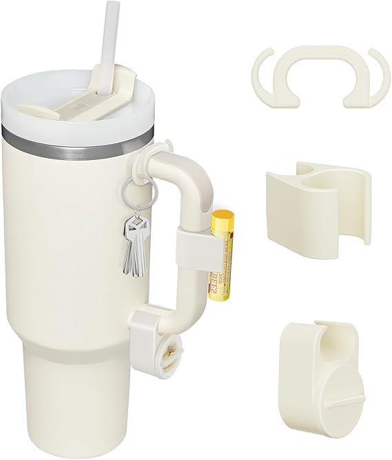Set of 3 Pcs Accessories for 40oz Tumbler or other brands 40 OZ Tumblers (Cream)