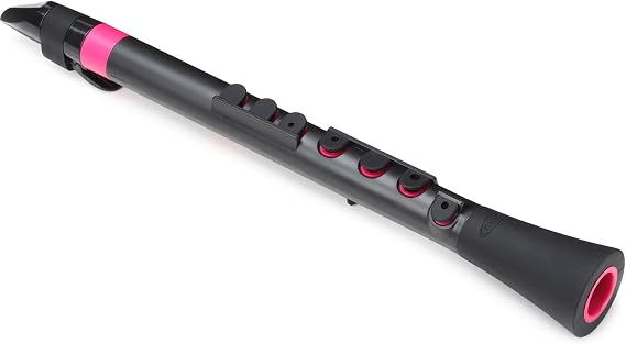 Nuvo Dood Kids Beginner Clarinet Instrument Single-Reed Synthetic Waterproof (Black/Pink)