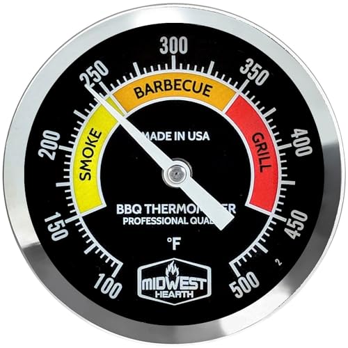 Midwest Hearth 5 Smoker Thermometer Black Dial