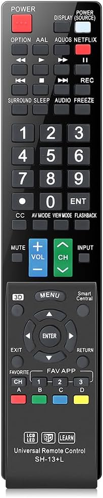 for Sharp-Smart-TV-Remote-Replacement, Universal Remote Control for All Sharp AQUOS HDTV 3D LCD LED Smart TVs