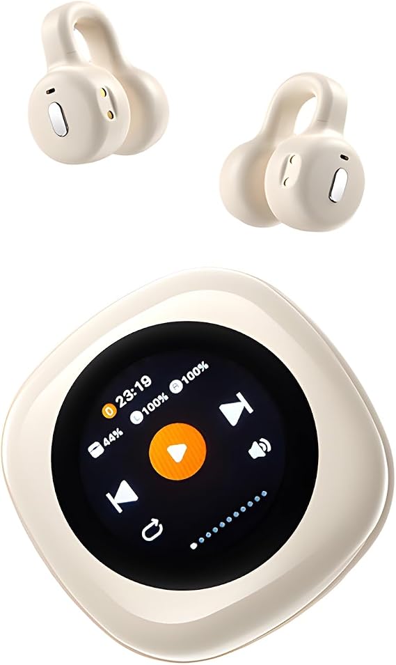 Clip-on Open Earbuds, Beige