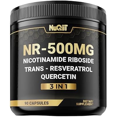 NUQIIT NAD Supplement with Nicotinamide Riboside, Resveratrol, Quercetin - 90 Count - 90 Days Supply