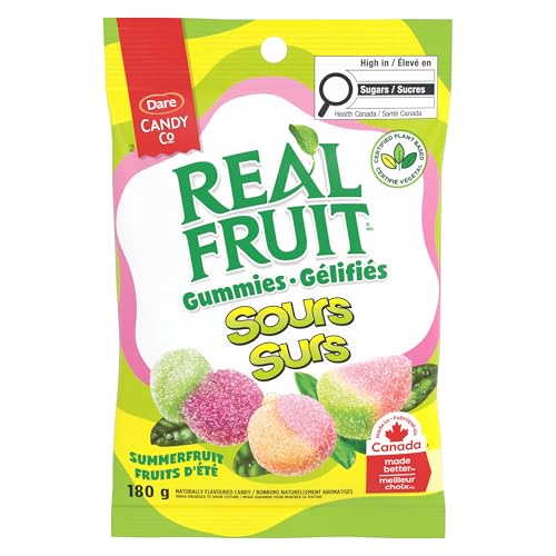 Realfruit Sours Summerfruit Burst Candy, 1 x 180 Gram