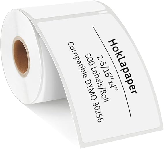 Compatible White Labels Stickers Replacement for DYMO Standard Shipping Label 30256 2-5/16"x4 - Compatible with Dymo LabelWriter 450 4XL Duo Turbo Direct Thermal Printer(1 Roll/300 Labels)