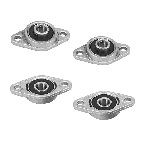 4PCS KFL08 2 Bolt 8mm Bore Self-aligning Flange Ball Bearing