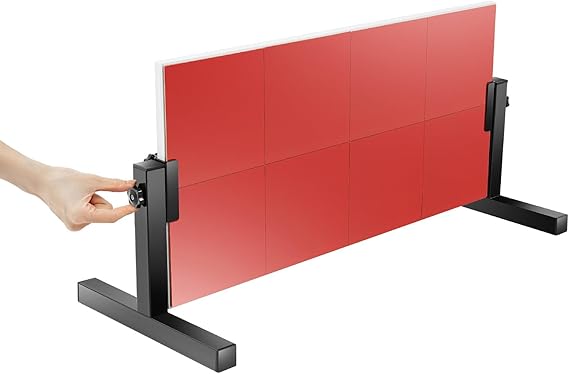 Table Tennis Rebound Board, 66x33cm Ping Pong Training Equipment with Adjustable Height & T-Shaped Brackets, Self-Training Return Board for Indoor Outdoor Use