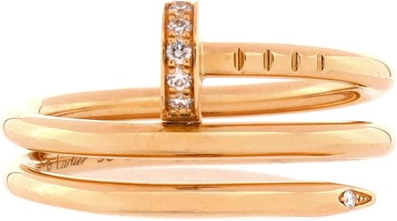Pre-Loved Juste un Clou Double Ring 18K Yellow Gold and Diamonds Small, Yellow Gold