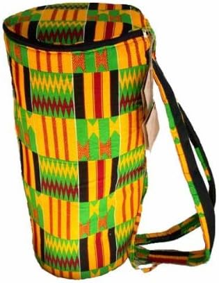 African Kente Cloth Djembe Drum Bag - 16x26 Extra Large