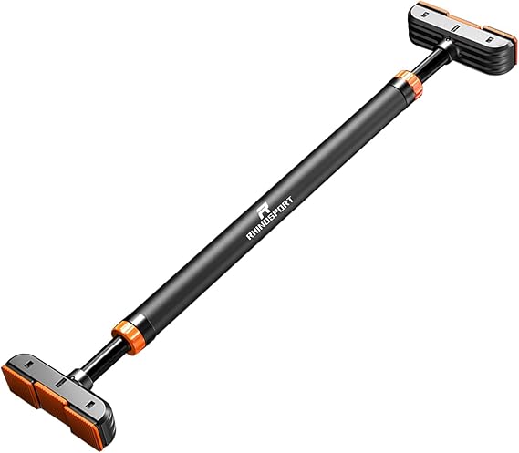 RHINOSPORT Pull Up & Chin Up Bar for Narrow Doorways, 70-92cm, No-screw