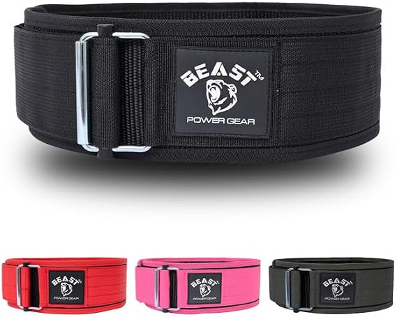 Kendinden Kilitli Ağırlık Kaldırma Kemeri Erkek Kadın 4 İnç Ağırlık Kemeri Metal Tokalı Hızlı Kilitleme Halter Kemeri Vücut Geliştirme, Powerlifting, Çapraz Eğitim için