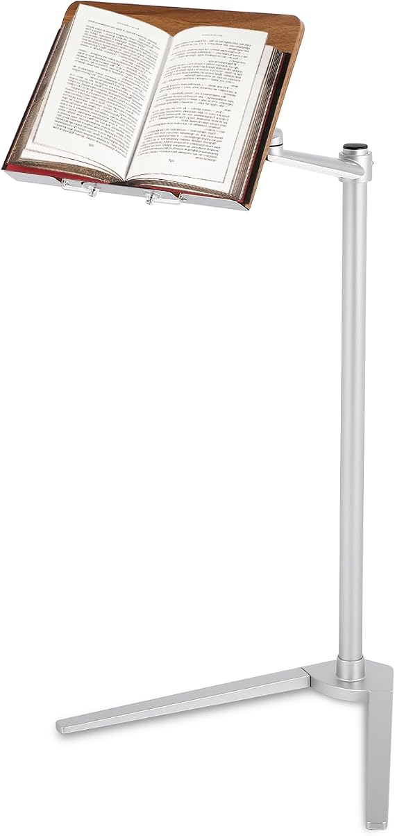 Book Holder Stand - Book Holders for Reading Hands Free, Book Reading Stand | with Elastic Book Clip, Suitable for Read/Cooking/Office Use