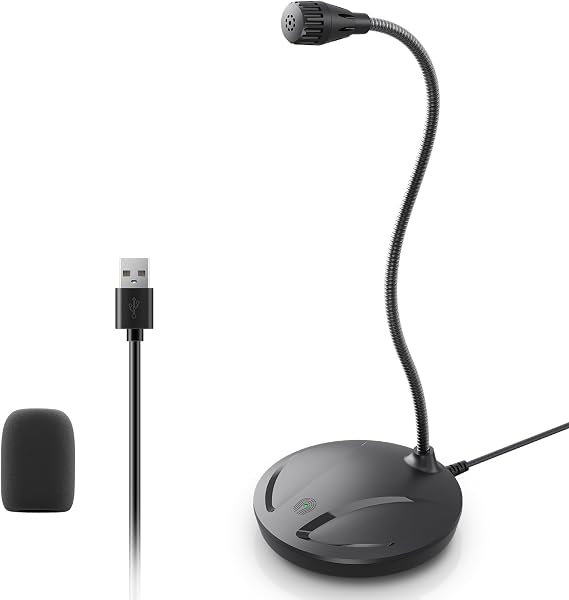 USB Desktop Microphone, Plug & Play for PC/Mac
