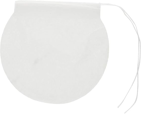 Special Tea 100 Count Round Empty Tea Bags with Draw String Closure, 2.25" x 2.5", White