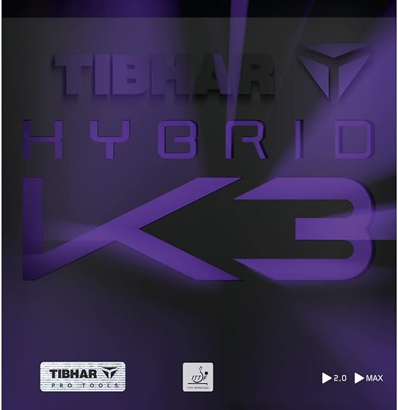 Tibhar Hybrid K3 Table Tennis Rubber (Red, Max)