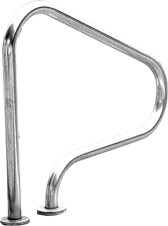 Swimming Pool Handrail with Quick Mount Brace Plate, Anti Slip Perfect Handle Grab, Flange