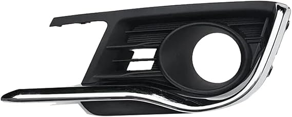 Left Front Bumper Fog Light Cover With Chrome Trim Strip Compatible With Suzuki Ciaz 2015-2017 Car Lamp Grille Bezel