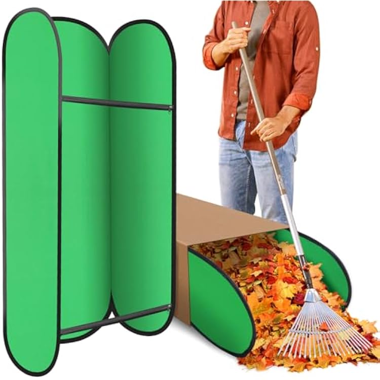 2 Pack Lawn and Leaf Bag Holder, Pop Up Leaf Bag Chute for Easy Leaves Collecting, Reusable Lawn Bags Funnel for Paper Yard Waste Bags, Easy Sweeping and Collecting Yard Debris