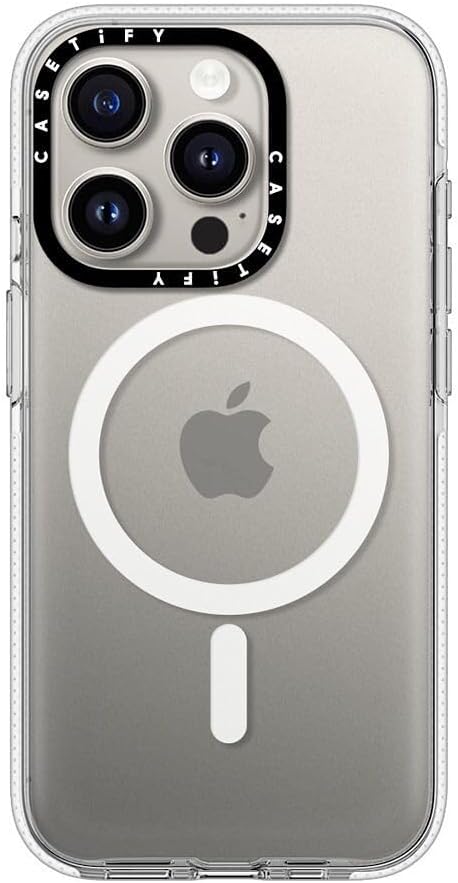CASETiFY for iPhone 15 Pro Case - Impact Clear Compatible with MagSafe | Not Yellowing | 6.6 ft. 3X Military Grade Drop Protection | Clear