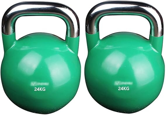 Kettlebells Male And Female Gym Professional Kettlebells, Home Fitness Equipment All-steel Kettlebells, Competition Kettlebells (Color : 24kg green)