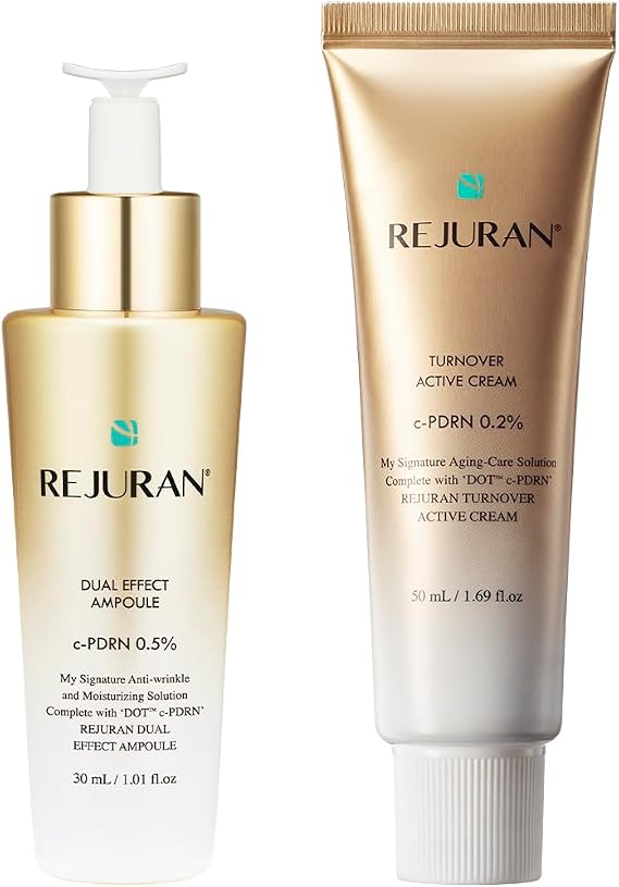 REJURAN Official REJURAN Gold Set / Dual Effect Ampoule 30mL + Turnover Active Cream 50mL PDRN Beauty Essence Skincare Korean Cosmetics