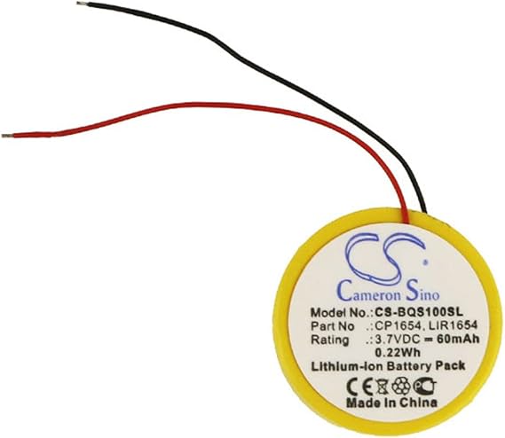 Cameron Sino Battery for Bose soundsport Pulse, SoundSport Wireless PN: CP1654, LIR1654 60mAh / 0.22Wh