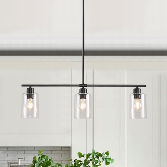 Kitchen Island Lights, 3 Lights Pendant Light, Dining Room Lights Ceiling [Energy Class A]