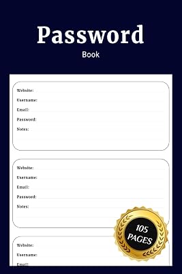 Password Book: Simple Personal Internet and Password Keeper and Organizer for Usernames Logins and Web Addresses with Alphabetical Tabs Paperback – Large Print, November 10, 2024