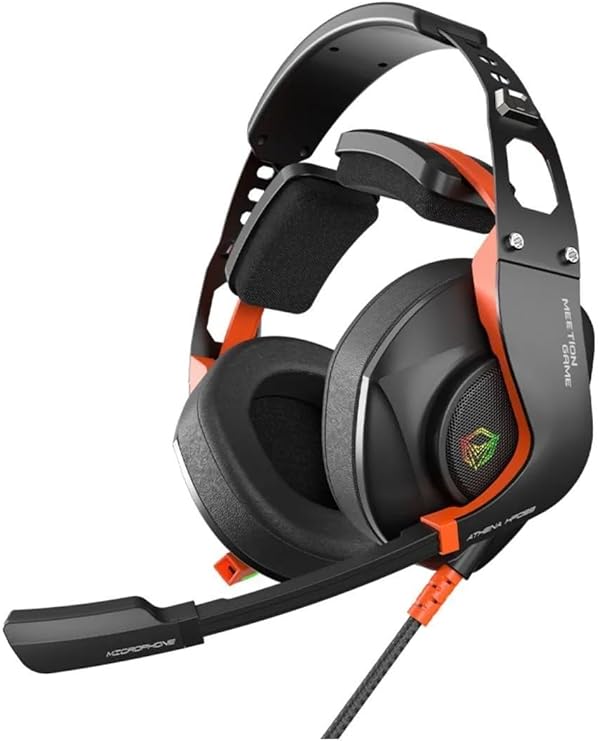 Meetion HP099 Gaming Kulaklık Siyah-Turuncu 7.1 Surround Ses USB Bağlantı Mikrofonlu