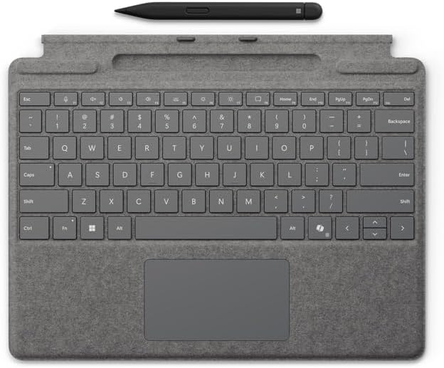 Microsoft Surface Pro Type Cover with Slim Pen for Surface Pro 1011th Gen Platinum