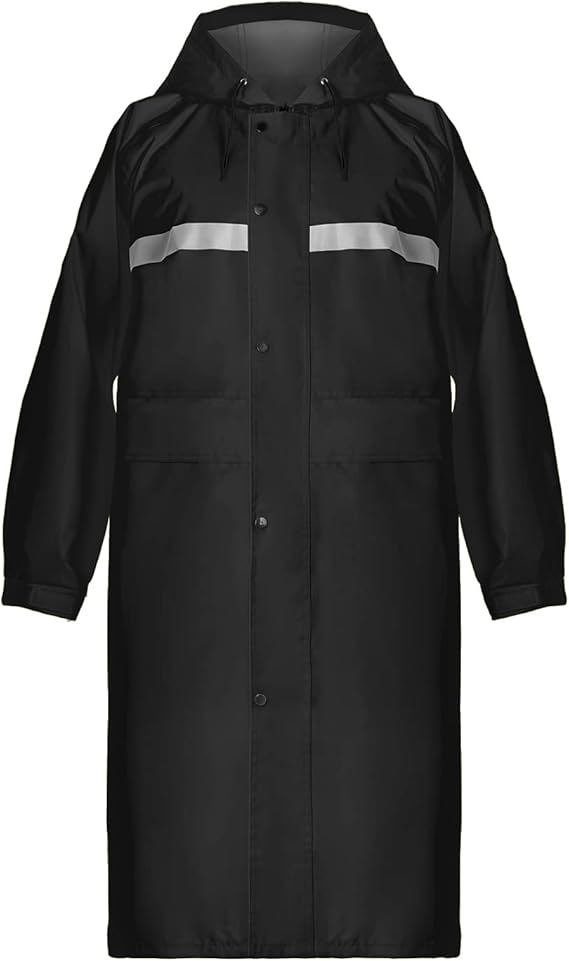 Coralrain Long Hooded Raincoat Safety Waterproof Emergency Rain Jacket Poncho for Men Women Adults
