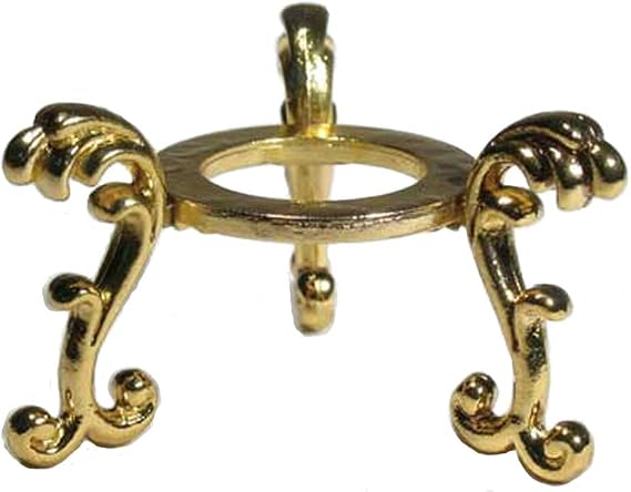 Amlong Crystal Gold-Plated Flowering Crystal Ball Stand, Small Size for 2 inch (50-60mm) Diameter Small Balls