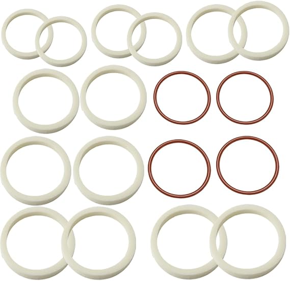 Bike Cycling Suspension Sponge Ring Oil Sealed Foam 2 pcs of Each 30/32/34/35/36/38/40 mm Shock Absorbing+ 2 pcs of Each 30/32 mm Travel O-Rings Stroke Circle for Bicycle Front Fork