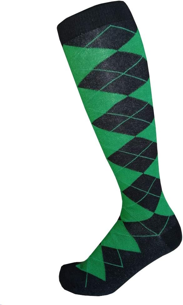 Triple M Plus Men Quality KneeOver Calf Argyle Golf Socks: Men Size 5-8,9-13