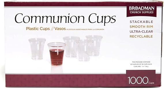 Broadman Plastic, Disposable, Recyclable Communion Cups, 1000 Count