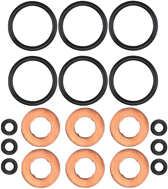 Injector Seal Kit 18 pcs LR032818 LR022992 LR054612 for Land Rover Discovery IV L319 2009-2016 For Range Rover L405 2009-2012 Sport L494 2013-2017