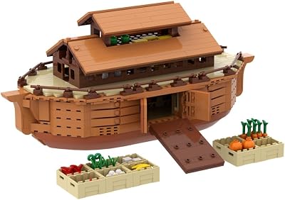 Noahs Ark Building Blocks Set - 888 PCS Deluxe Bible Story Model Kit for Adults, Boys & Girls, Interactive Religious Construction Toy, Ideal Christian Gift for Christmas, Baptism & Easter