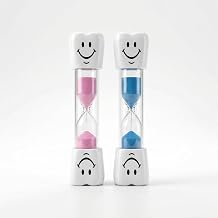 2PCS 3 Minute Toothbrush Timer for Kids - Smiley Sand Timer for Teeth Brushing - Fun Visual Hourglass Countdown Clock for Children Oral Hygiene Habits, Bathroom and Classroom Games