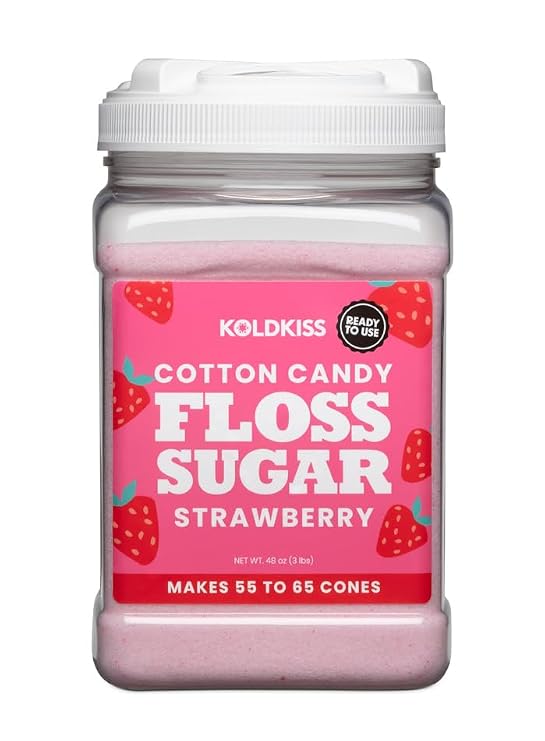 Koldkiss Cotton Candy Floss Sugar, Ready to Use (Strawberry)