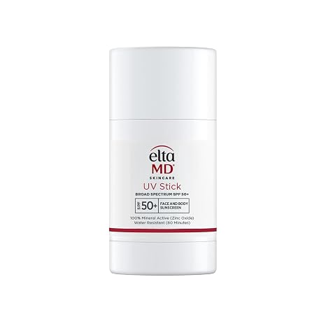 EltaMD UV Stick Sunscreen for Face and Body, Mineral SPF 50+ Face Stick Sunscreen with Zinc Oxide For Kids and Adults, Sensitive Skin