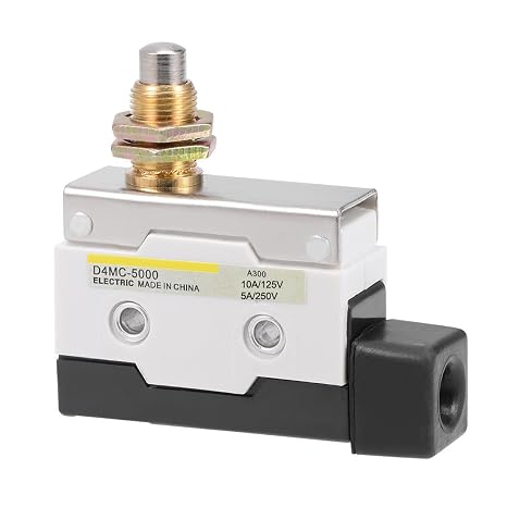 uxcell D4MC-5000 Roller Plunger Micro Limit Switch Momentary Panel Mount 1NC+1NO 7310 for CNC Mill 3D Printer Door Switch