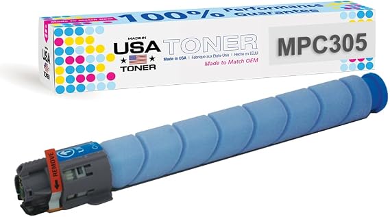 MADE IN USA TONER Compatible Replacement for Ricoh Aficio Savin Lanier MP C305SP, MP C305SPF, 842122, 841591 (Cyan)
