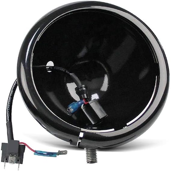 Craftride LED Headlight housing kit 5 3/4" compatible with Kawasaki Vulcan S/Café black