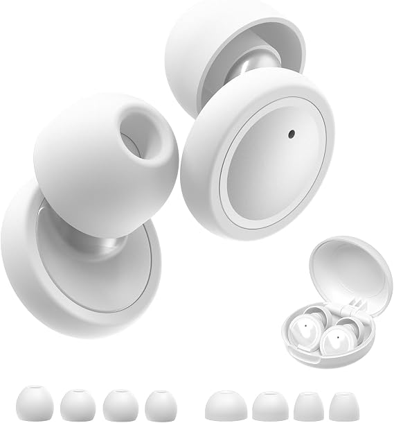 JUSTRVN Ear Plugs2 Pair of Ear Plugs for Sleep,Stylish Hearing Protection Earplugs, Noise Cancelling Earplugs for Concerts,Live Events,Travelling and Conversation -30dB Noise Reduction