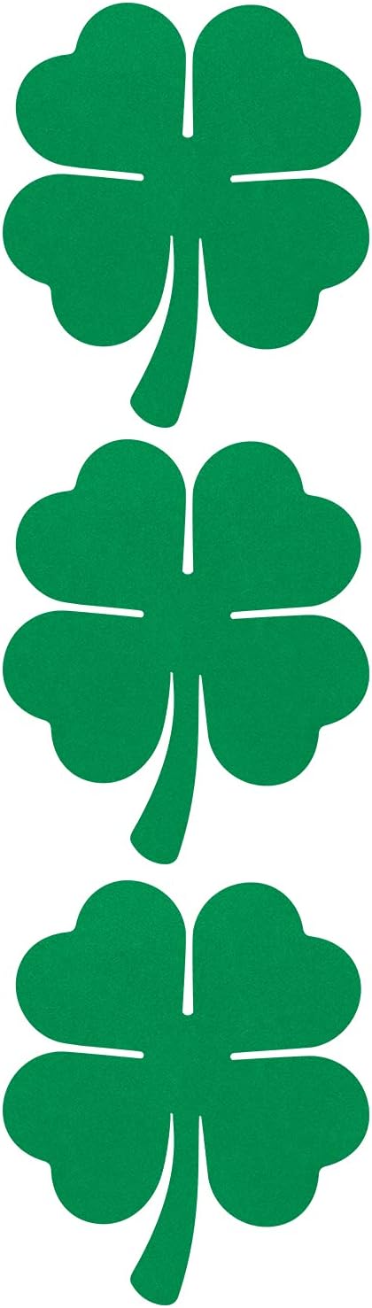 Four Leaf Clover, Reflective Shamrock Green Sticker Decal Decals for Firefighters, Construction Workers, Toolboxes, Helmets Waterproof Vinyl - 2 Inch, Pack of 3 Lucky Irish Decals