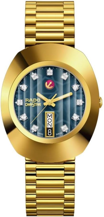 Rado Original DiaStar Automatic Mens Blue Dial 35mm, Gold