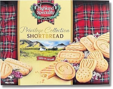 Highland Speciality Privilege Shortbread Selection 400g, Luxury Scottish Shortbread, Traditional Christmas Biscuits Gift, Perfect Biscuits for Gift on all Ocassions, Baked in Scotland (1 Box)