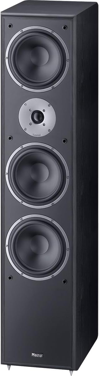 Magnat Monitor Supreme 1002 3-Way, 6.5" Floorstanding Speaker, Black | 3-way bass reflex speaker with 380W power and dual 6.5-inch drivers for home theater, music and gaming